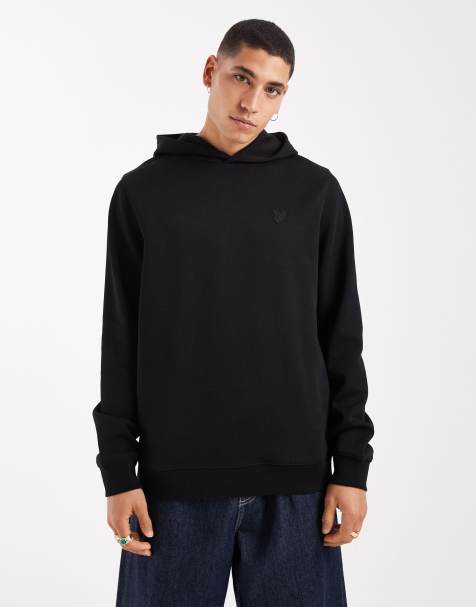 Lyle & Scott Mid layers blend hoodie in z865 jet black - view 1