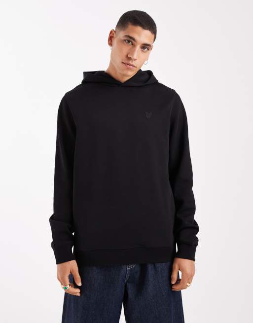Lyle & Scott Mid layers blend hoodie in z865 jet black
