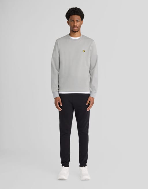 Lyle & Scott Mid layers crew neck fly fleece in y106 ultimate grey, 2 of 6