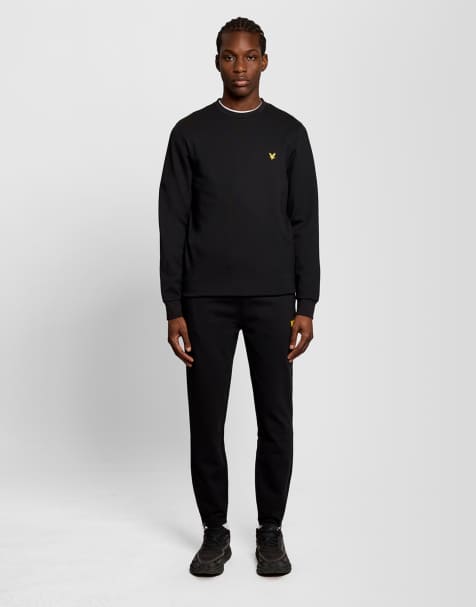 Lyle & Scott Mid layers crew neck fly fleece in z865 jet black - view 1