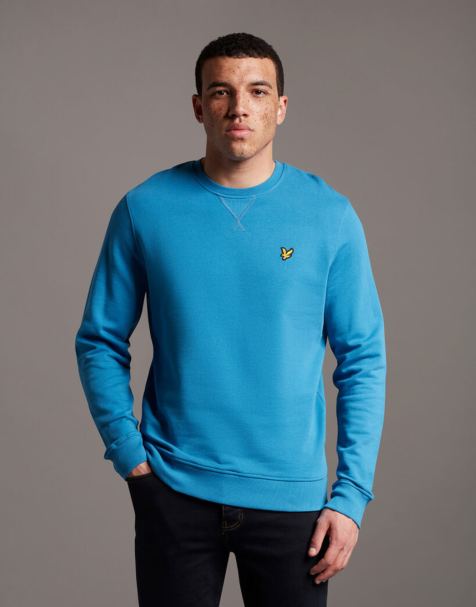Lyle & Scott Mid layers crew neck sweatshirt in w475 yale blue - view 1