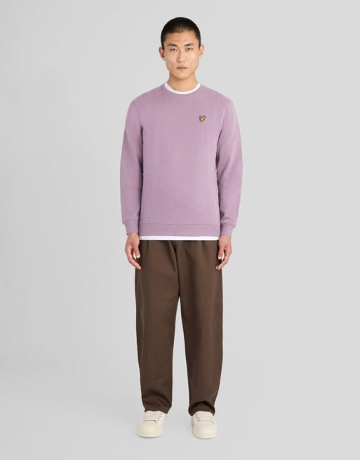 Lyle & Scott Mid layers crew neck sweatshirt in x574 pink light, 2 of 6