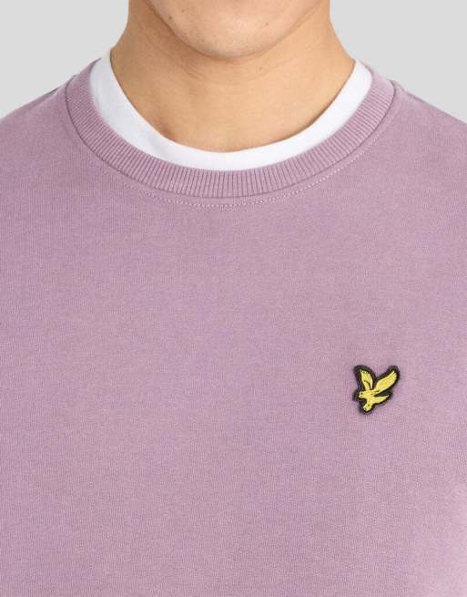 Lyle & Scott Mid layers crew neck sweatshirt in x574 pink light, 3 of 6
