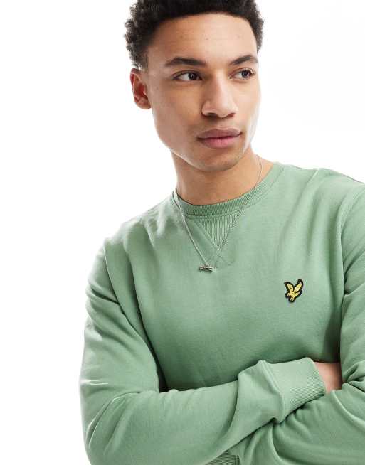 Lyle & Scott Mid layers crew neck sweatshirt in x576 smoke green