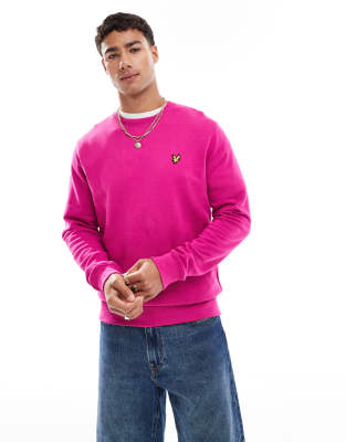 Lyle & Scott Mid layers crew neck sweatshirt in x590 fushia - view 1