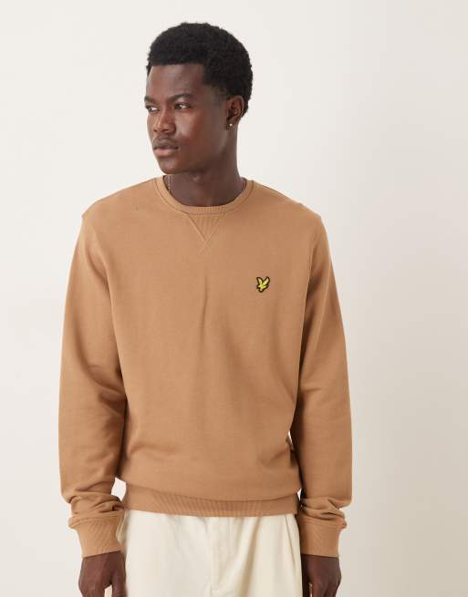 Lyle & Scott Mid layers crew neck sweatshirt in x851 tigers eye