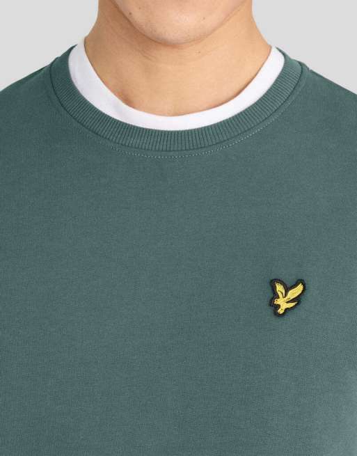 Lyle & Scott Mid layers crew neck sweatshirt in x858 silver pine, 3 of 6