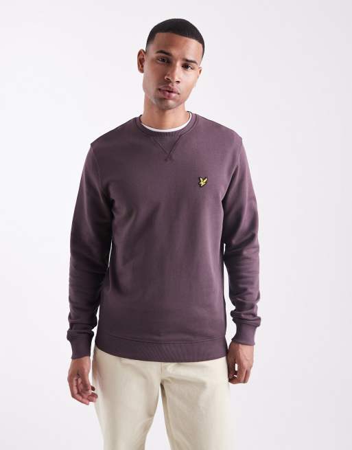 Lyle & Scott Mid layers crew neck sweatshirt in x863 espresso