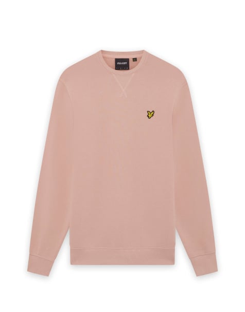 Lyle & Scott Mid layers crew neck sweatshirt in y120 pink grapefruit - view 1
