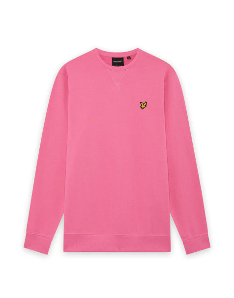 Lyle & Scott Mid layers crew neck sweatshirt in y136 hot pink - view 1