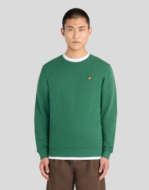 Lyle & Scott Mid layers crew neck sweatshirt in y295 clover green - view 1