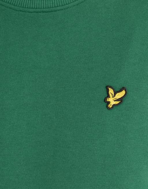 Lyle & Scott Mid layers crew neck sweatshirt in y295 clover green, 6 of 6