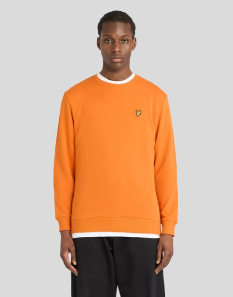 Lyle & Scott Mid layers crew neck sweatshirt in y296 broad orange - view 1