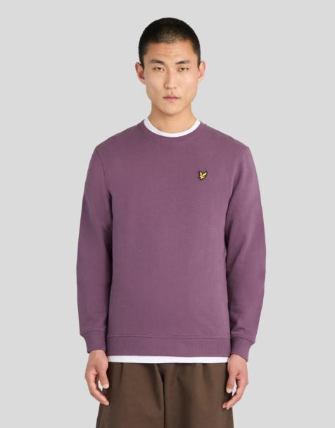 Lyle & Scott Mid layers crew neck sweatshirt in y320 noir plum - view 1