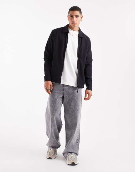 Lyle & Scott Mid layers diagonal interlock collared zip through in