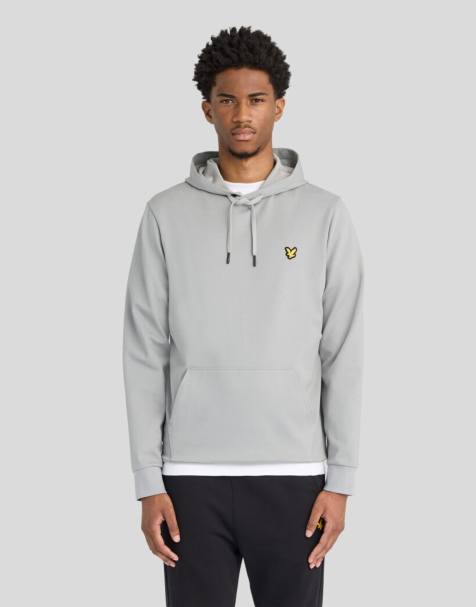 Lyle & Scott Mid layers fly fleece hoodie in y106 ultimate grey - view 1