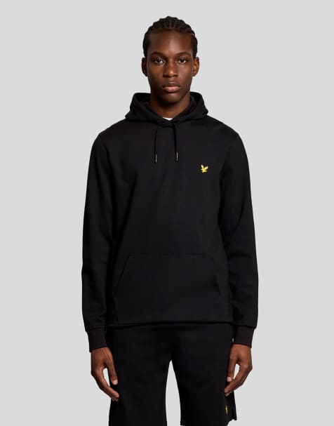 Lyle & Scott Mid layers fly fleece hoodie in z865 jet black - view 1