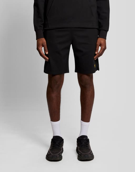 Lyle & Scott Mid layers fly fleece shorts in z865 jet black, 2 of 7