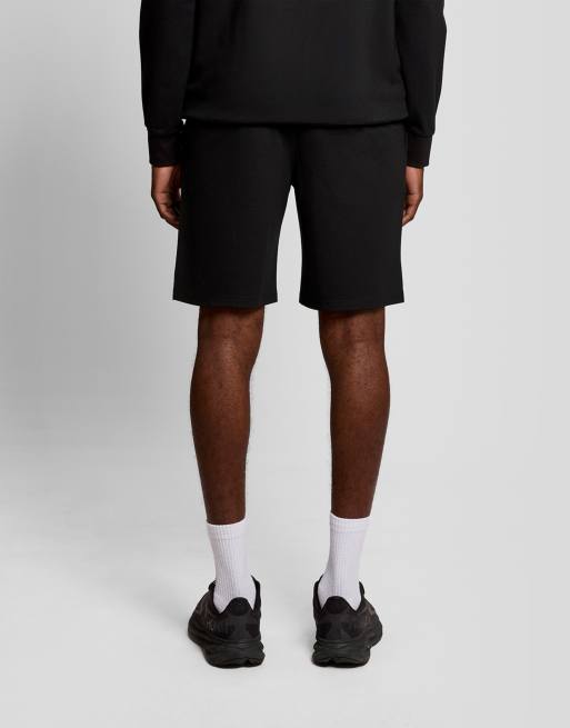 Lyle & Scott Mid layers fly fleece shorts in z865 jet black, 4 of 7