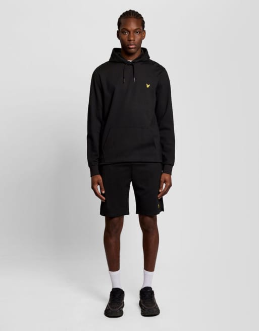 Lyle & Scott Mid layers fly fleece shorts in z865 jet black, 7 of 7