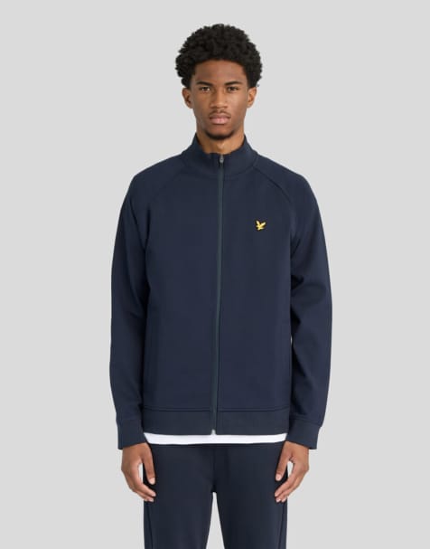 Lyle & Scott Mid layers fly fleece track jacket in z271 dark navy - view 1