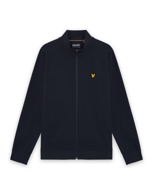 Lyle & Scott Mid layers fly fleece track jacket in z271 dark navy, 5 of 6