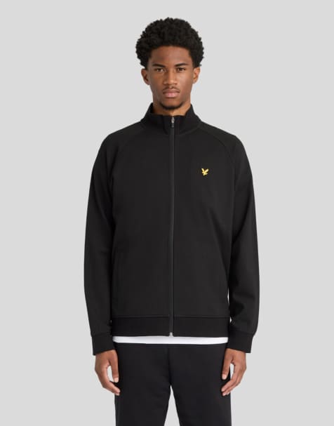 Lyle & Scott Mid layers fly fleece track jacket in z865 jet black - view 1