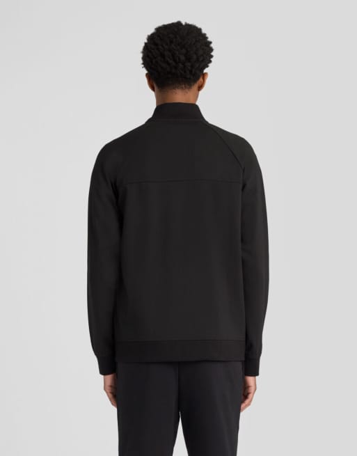 Lyle & Scott Mid layers fly fleece track jacket in z865 jet black, 4 of 6