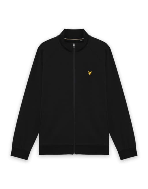 Lyle & Scott Mid layers fly fleece track jacket in z865 jet black, 5 of 6