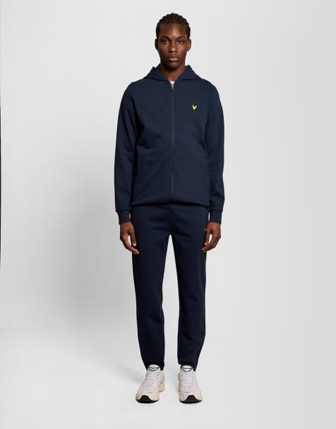Lyle & Scott Mid layers fly fleece trackies in z271 dark navy - view 1