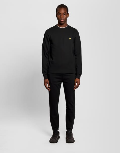 Lyle & Scott Mid layers fly fleece trackies in z865 jet black - view 1