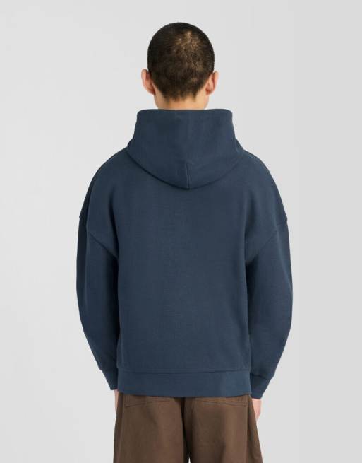 Lyle & Scott Mid layers geo rib hoodie in z271 dark navy, 4 of 6