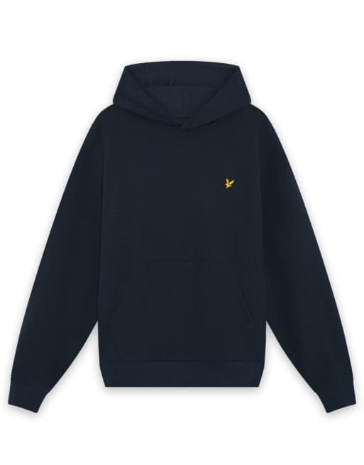 Lyle & Scott Mid layers geo rib hoodie in z271 dark navy, 5 of 6