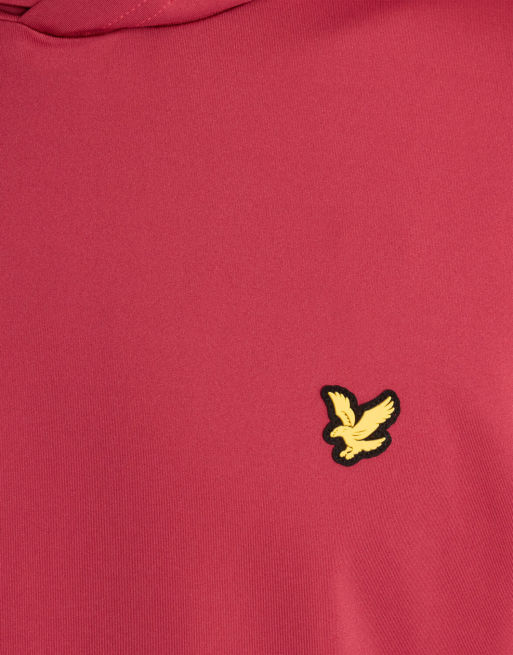 Lyle & Scott Mid layers golf core midlayer hoodie in x202 plum, 6 of 6