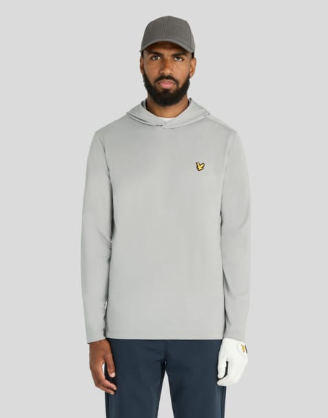 Lyle & Scott Mid layers golf core midlayer hoodie in y106 ultimate grey - view 1