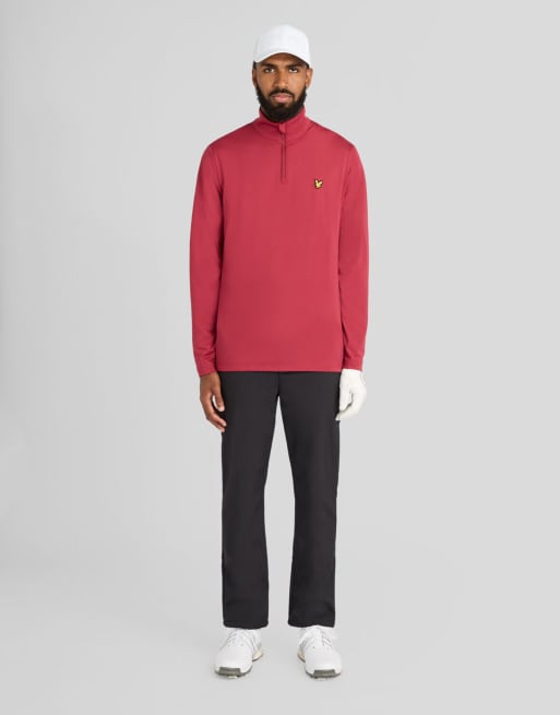 Lyle & Scott Mid layers golf core quarter zip midlayer in x202 plum, 2 of 6
