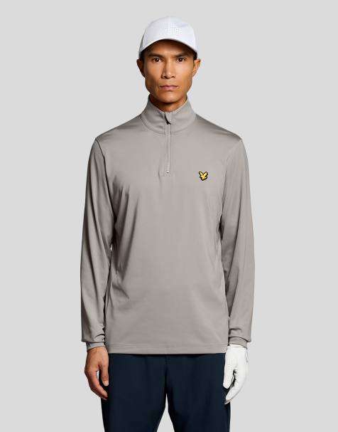 Lyle & Scott Mid layers golf core quarter zip midlayer in y106 ultimate grey - view 1
