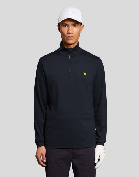 Lyle & Scott Mid layers golf core quarter zip midlayer in z271 dark navy - view 1