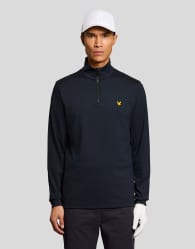 Lyle & Scott Mid layers golf core quarter zip midlayer in z271 dark navy