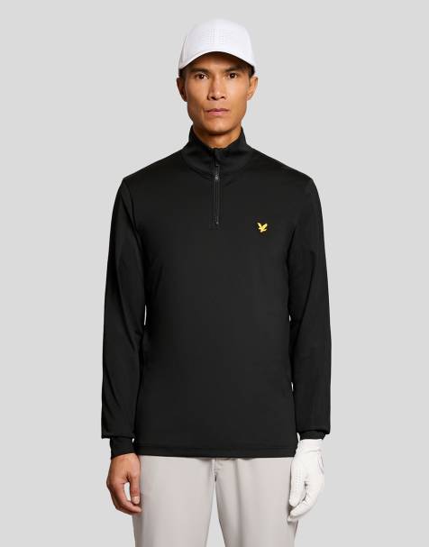 Lyle & Scott Mid layers golf core quarter zip midlayer in z865 jet black - view 1