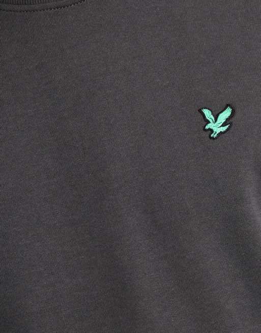 Lyle & Scott Mid layers golf crewneck sweatshirt in w635 gunmetal, 5 of 5