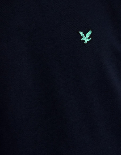 Lyle & Scott Mid layers golf crewneck sweatshirt in z271 dark navy, 5 of 5