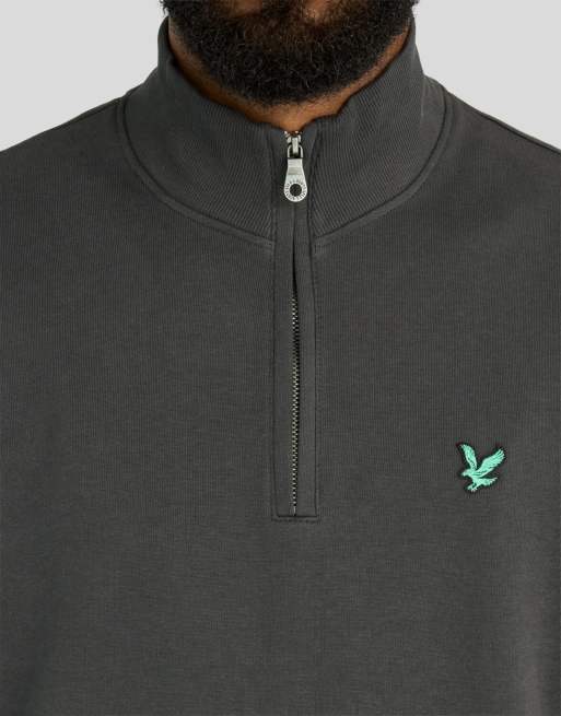 Lyle & Scott Mid layers golf quarter zip midlayer in w635 gunmetal, 3 of 5