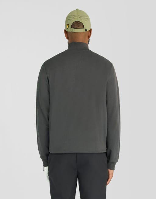 Lyle & Scott Mid layers golf quarter zip midlayer in w635 gunmetal, 4 of 5
