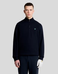 Lyle & Scott Mid layers golf quarter zip midlayer in z271 dark navy