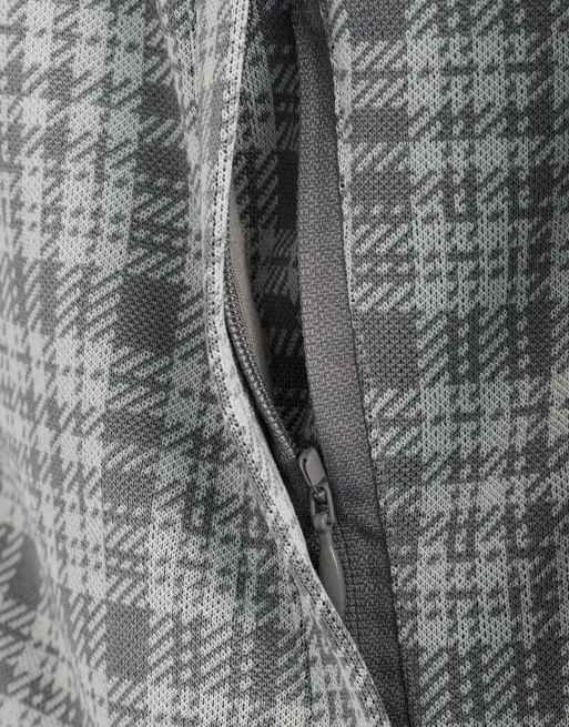 Lyle & Scott Mid layers hawick check track jacket in mid grey marl, 6 of 6