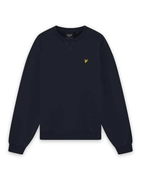 Lyle & Scott Mid layers heavyweight loopback crewneck sweatshirt in dark navy - view 1
