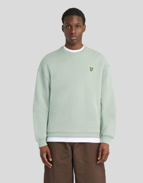 Lyle & Scott Mid layers heavyweight loopback crewneck sweatshirt in y246 slate shadow grey - view 1