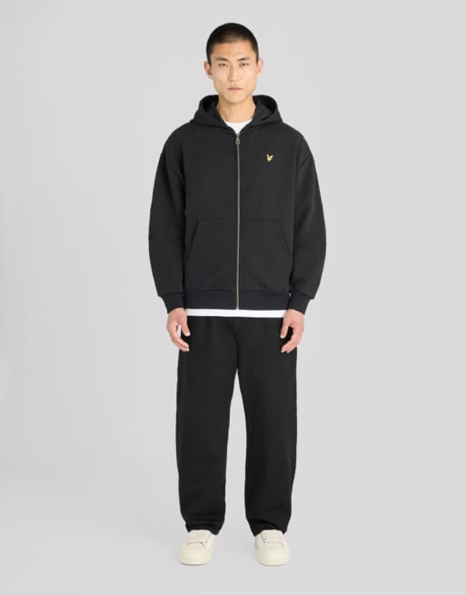 Lyle & Scott Mid layers heavyweight loopback full zip hoodie in z865 jet black, 2 of 6