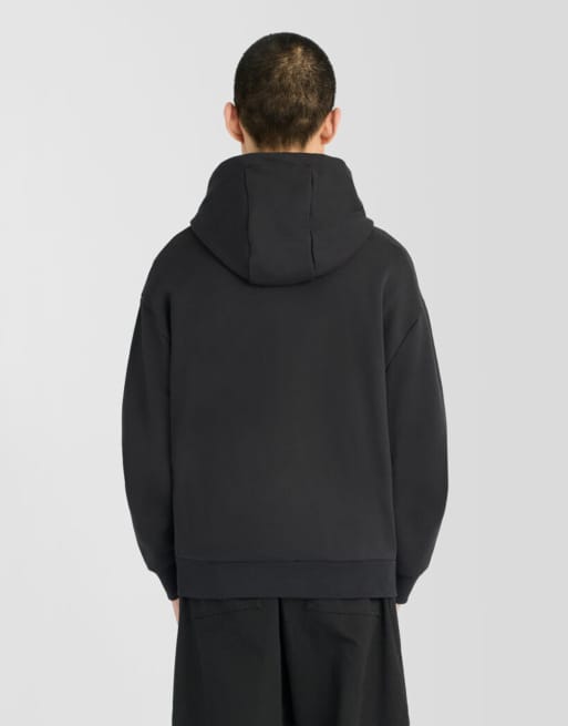 Lyle & Scott Mid layers heavyweight loopback full zip hoodie in z865 jet black, 4 of 6